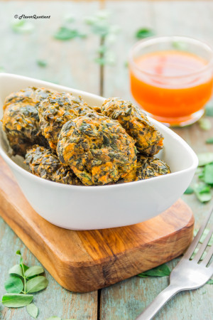 Moringa Fritters | Crispy Fritters with Drumstick Leaves - Flavor Quotient