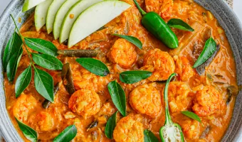 1-Raw mango prawn curry