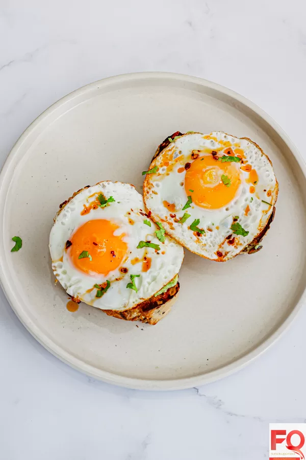 8-Avocado toast with eggs