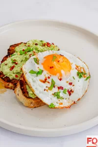 1-Avocado toast with eggs