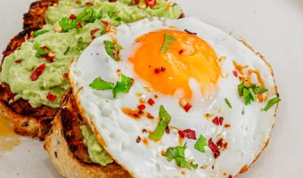 1-Avocado toast with eggs