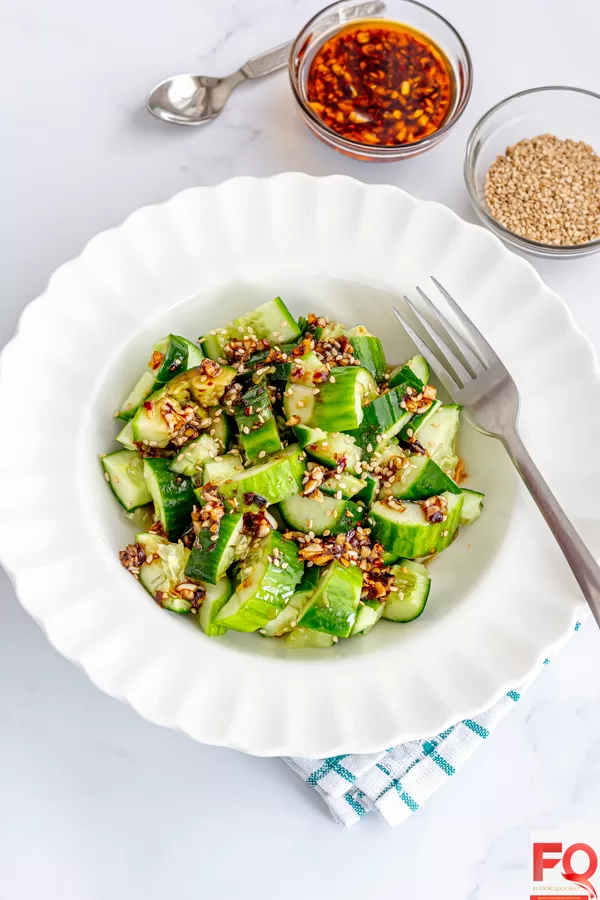 5-Smashed Cucumber salad