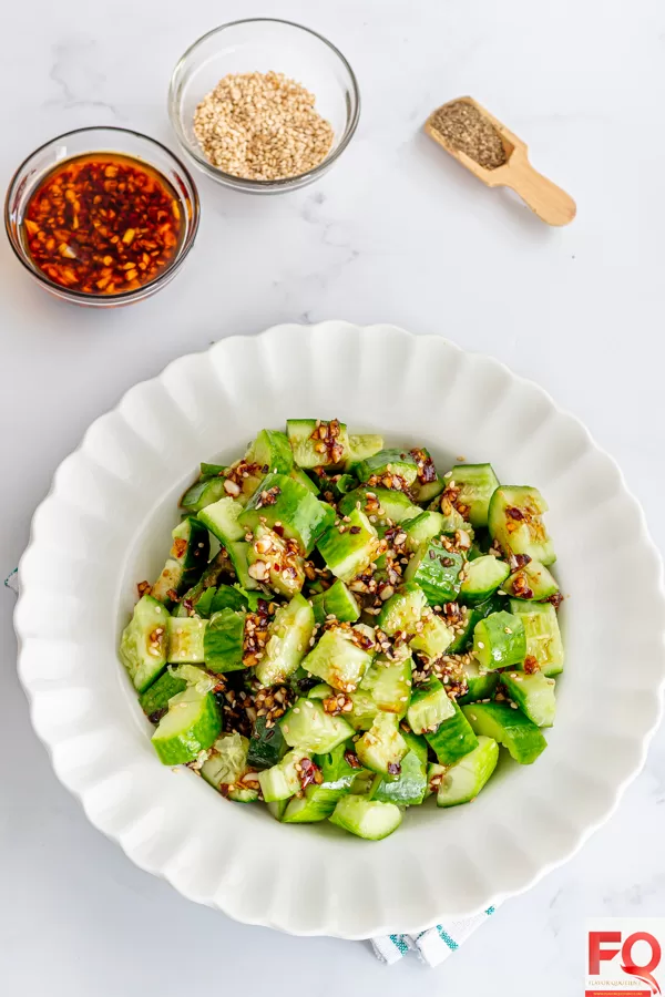 7-Smashed Cucumber salad