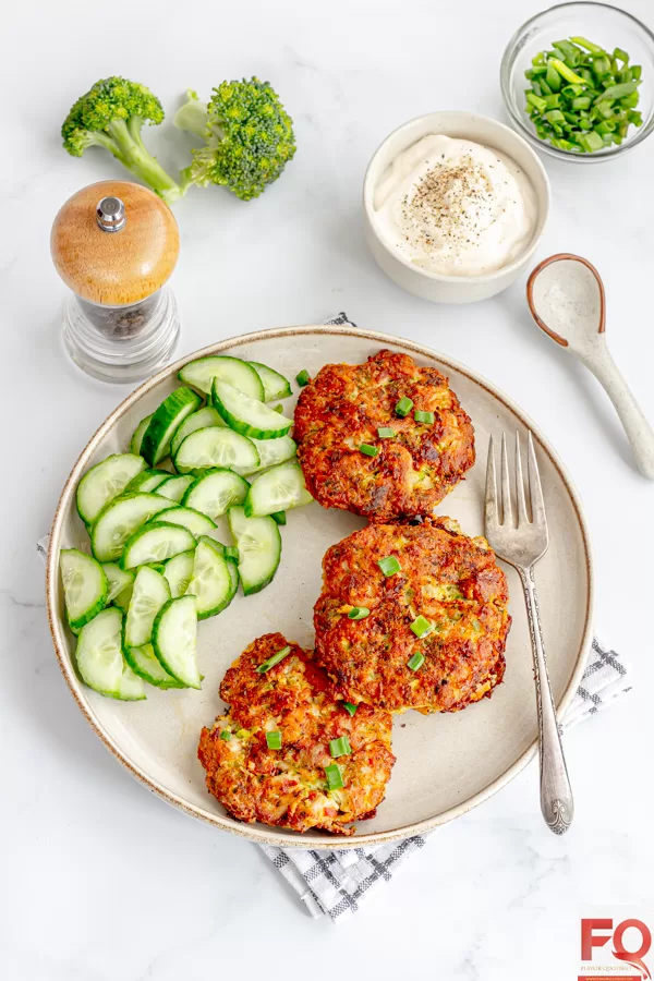 9-broccoli chicken fritters
