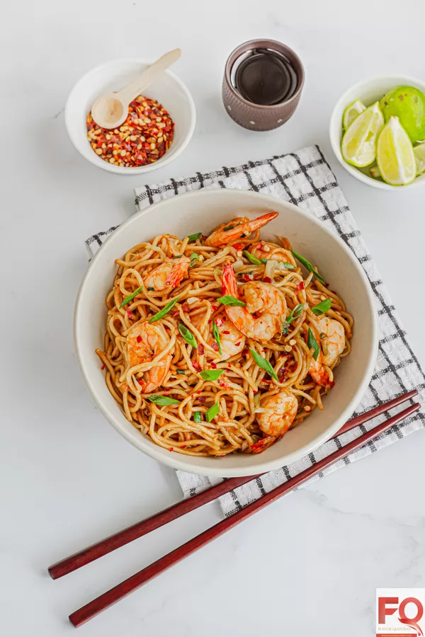 5-shrimp noodles stir fry