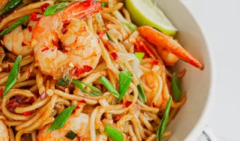 1-shrimp noodles stir fry