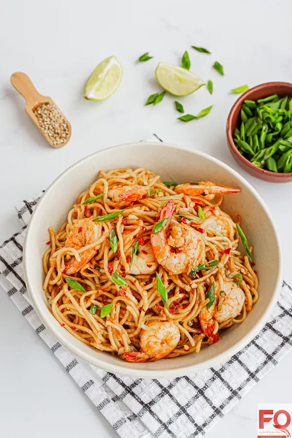 12-shrimp noodles stir fry