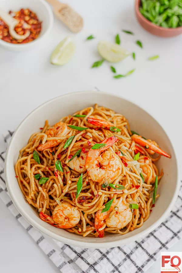 11-shrimp noodles stir fry