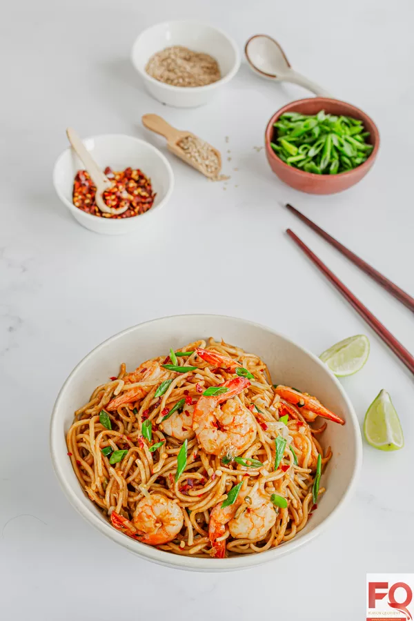8-shrimp noodles stir fry