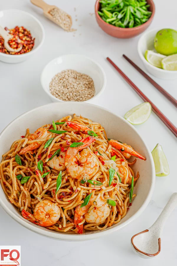 13-shrimp noodles stir fry