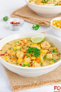 1-corn and shrimp chowder