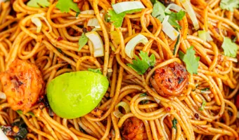 1-shrimp noodles in chilli oil