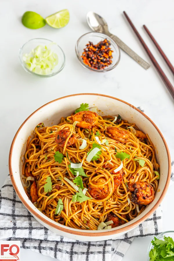 8-shrimp noodles in chilli oil