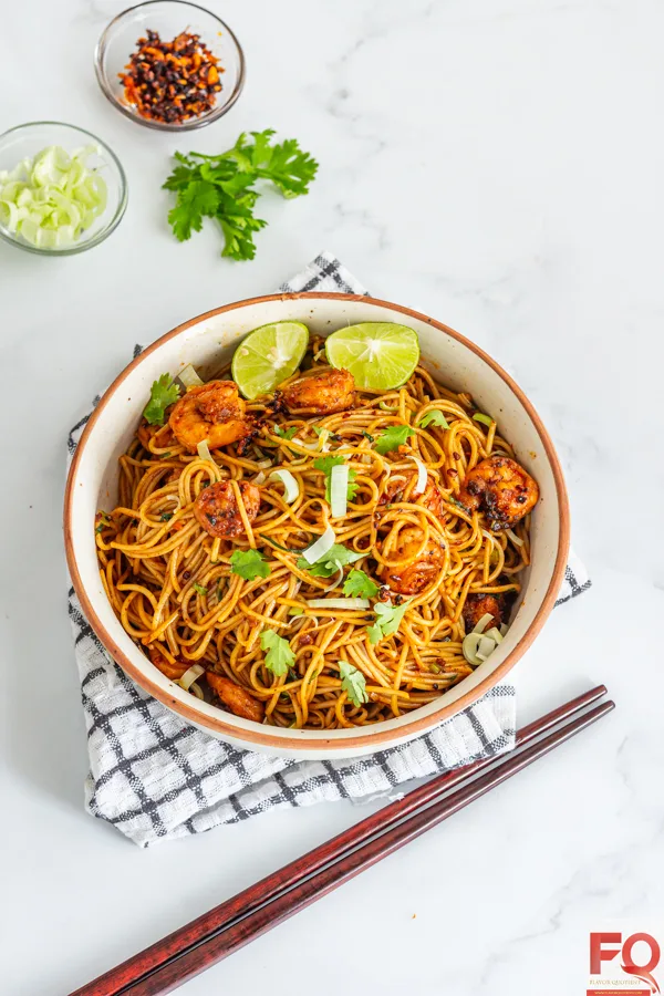 7-shrimp noodles in chilli oil